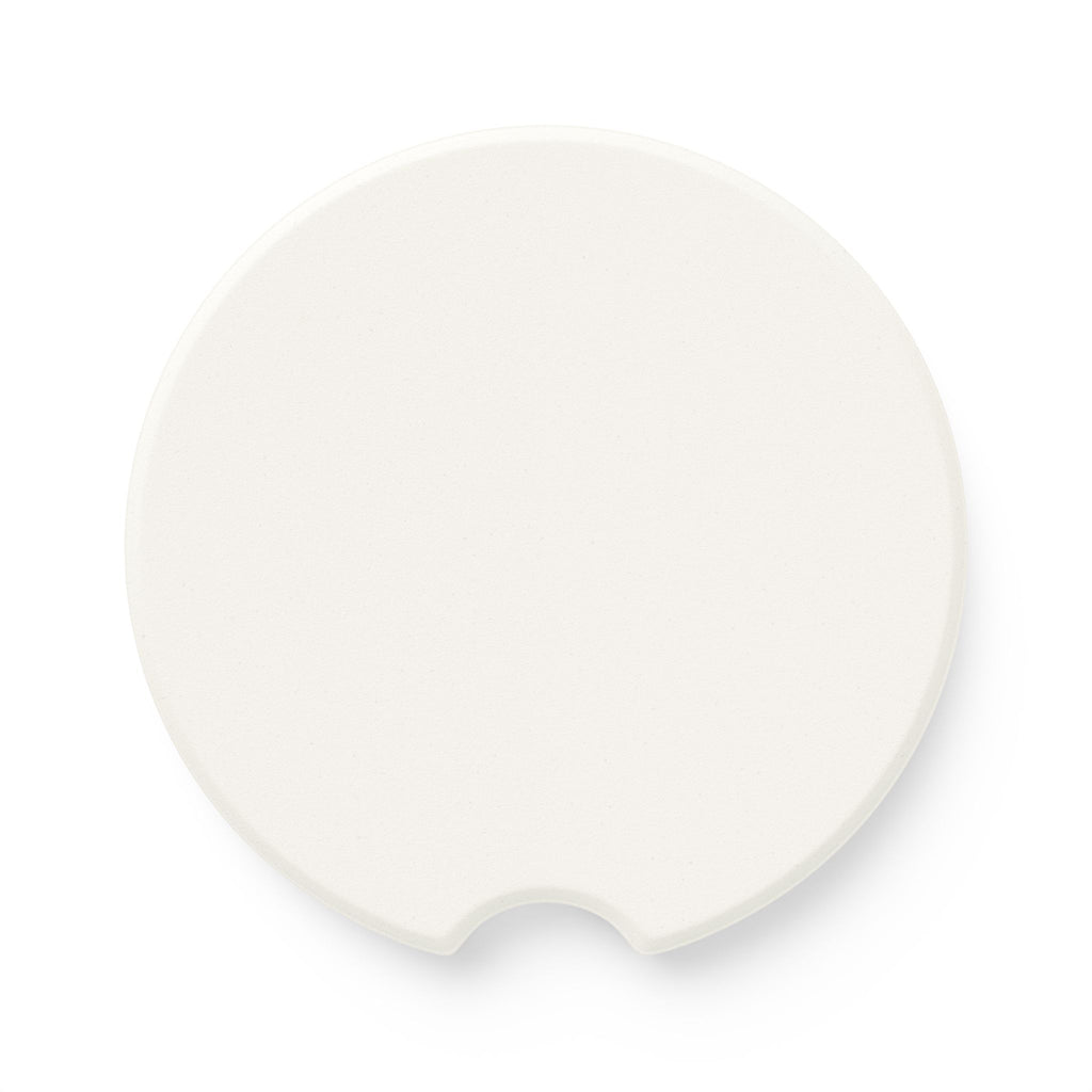 Soapstone Car Coaster — Monogrammed “BU” with Fairy & Crescent Moon
