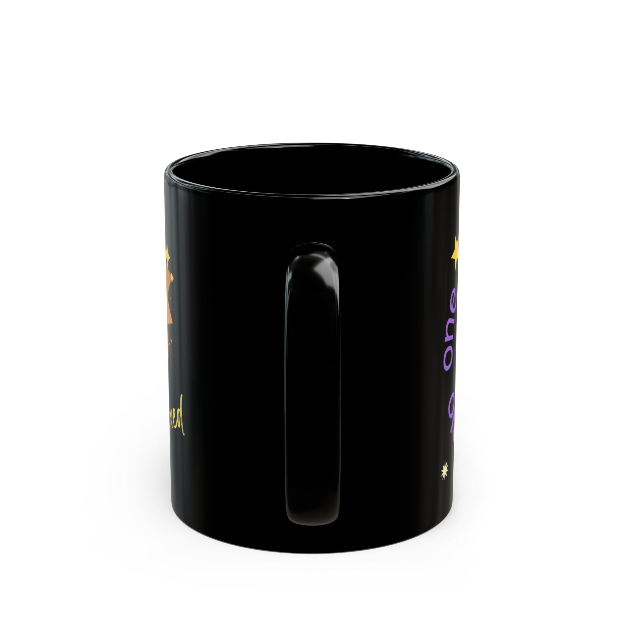 B·U Unboxed Black Mug — Cute Purple Dragon in a Box Coffee Cup (11oz/15oz)