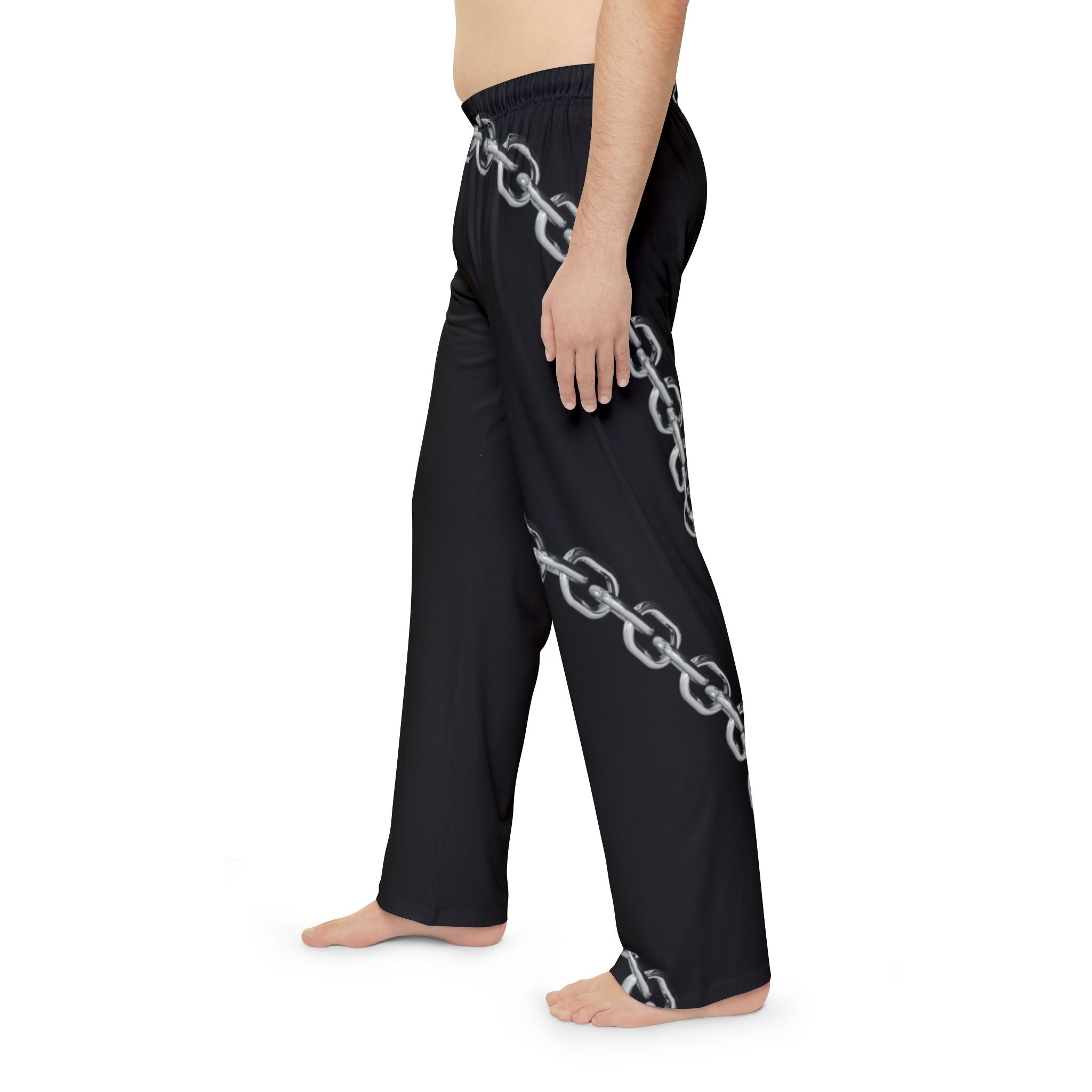 Be Unchained Sleep Pants — Men's Black Chain-Print Pajama Pants